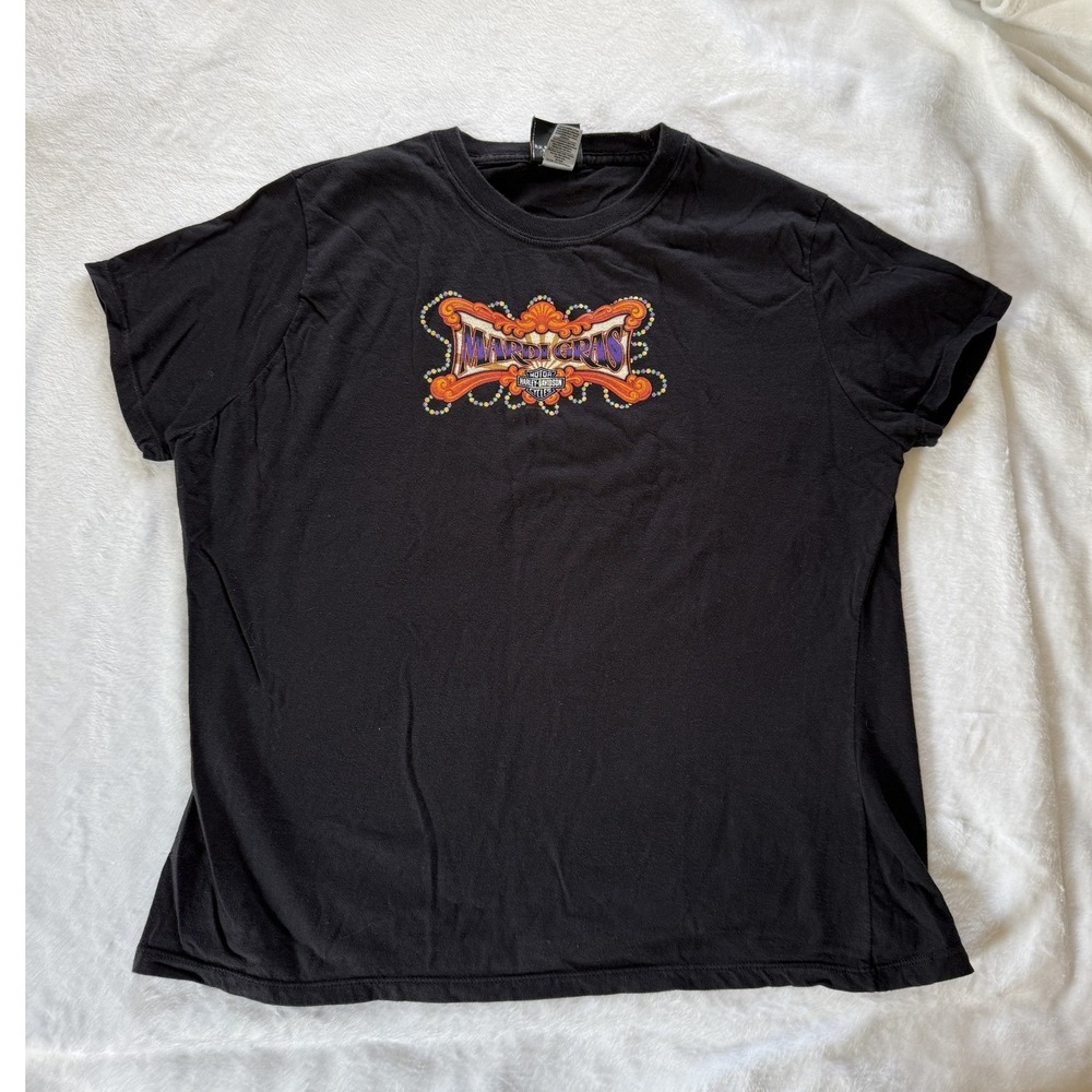 Harley-Davidson Mardi Gras Graphic T-Shirt Black 2008 R.K. Stratman XL